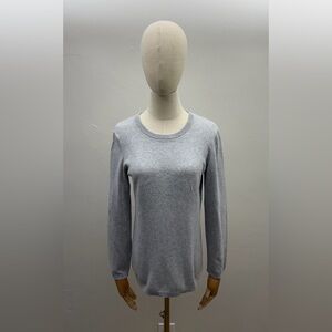Tommy Hilfiger Gray Crewneck Sweater Cotton Knit Pullover Size M